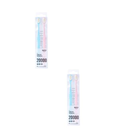 Minkissy 4 pieces of dental care brushes superfine toothbrush women's bonds toothbrush toothbrush toothbrush for family nylon toothbrush portable toothbrush manual stick for pregnant women