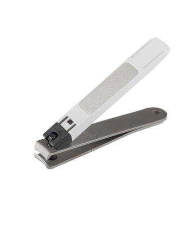 OUSIKA Nail Clippers Adult Nail Clippers Stainless Steel Red White Nail Clippers 9.2 * 1.6cm Splash-Proof Finger Scissors Nails (Color : Bianco)