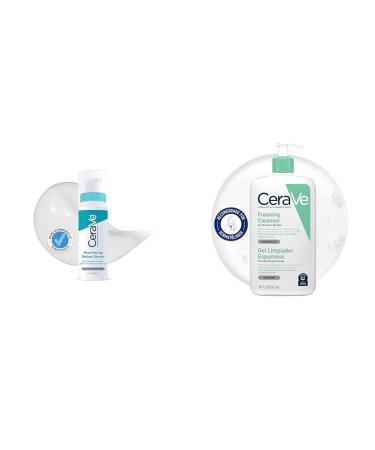 CeraVe CeraVe: Anti-Mark Retinol Serum for Acne Marks & PIH with Ceramides (30ml) + Foaming Gel for Normal to Oily Skin with Hyaluronic Acid (562ml)