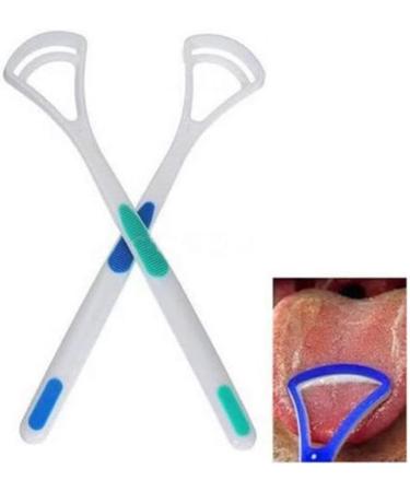 Buy Tongue Scraper Set - 2 pcs Multicolour Oral Hygiene Tools for Fresh Breath | International Shipping Available - Buy Online on GoSupps.com