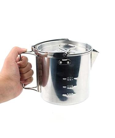 1.2L Outdoor Steel Kettle Picnic Camping Hanging Pot Portable Coffee Pot Teapot Camping Cooker for Hiking Camping Trip - Buy Online on GoSupps.com