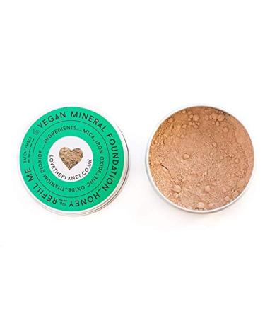 Love the Planet Vegan Mineral Foundation Shade Honey - Eco-Friendly Refill Pouch | International Shipping - Buy Online on GoSupps.com