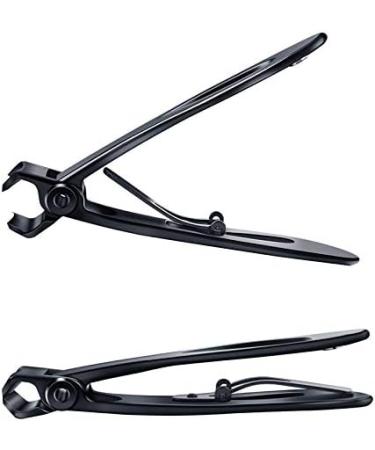 Qyrugcxs Nail Clipper Set Thick Toenail & Fingernail Cutter with Wide Jaw Opening Stainless Steel Nail File Ingrown Manicure Pedicure Kit for Men & Women Black - Buy Online on GoSupps.com