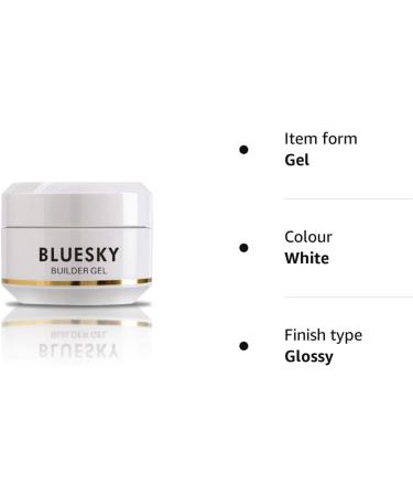 Bluesky Builder Gel White 30ml - Nail Strengthener & Extension Tips - LED UV Cure - Pack of 1 - Buy Online on GoSupps.com