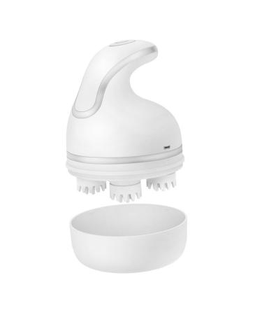 Fomiyes 1stk scalp massage clerk Head massager Head massager Neck massage clock head massage brush massage device for the head electrical physiotherapy massage white