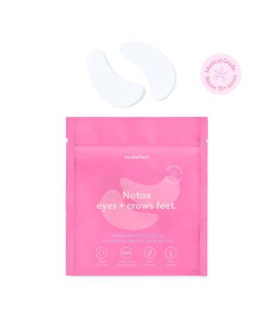 Notox Eyes + Crows Feet - Nudie Face 100% Medical Grade Silicone Wrinkle Patchs | Reusable Patches to Reduce Wrinkles and Dark Circles | Fine Line & Wrinkle Reduction | Fast Results