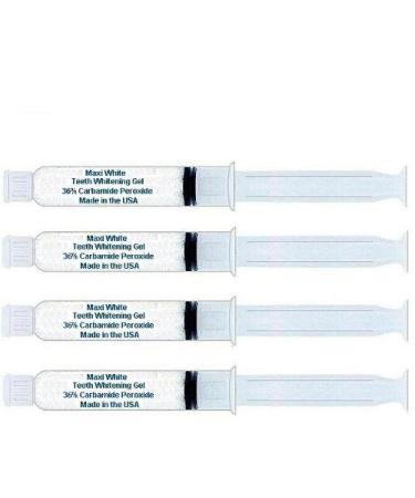 Teeth Whitening Gel. Four (4) Tubes 36% Tooth Whitening Gel. Bleaching Gel by Maxi White