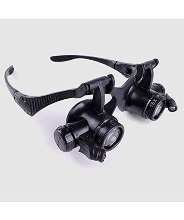 Magnifying Glasses Educational Hobby Magnifiers Head-Mounted Magnifier 10X 15X 20X 25X Double Eye Glasses Loupe Weamagnifying Glasses with Led Light for Watch Repair Jeweler Comfortable Anniversary - Buy Online on GoSupps.com