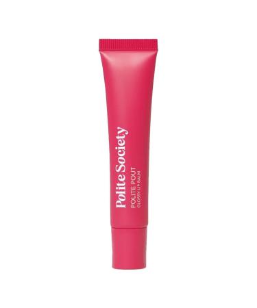 Polite P0UT Glossy Moisturizing Lip Balm Size:(15 g / 0.5 oz) - (Color: Strawberry Glaze-strawberry red)
