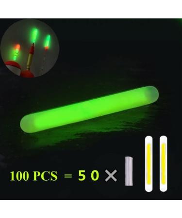Fishing Glow Sticks 100 PCS - Upgraded Lucky Green Light for Floats, Bobbers, Rod Tips - Long-Lasting & More Visible - Buy Online on GoSupps.com