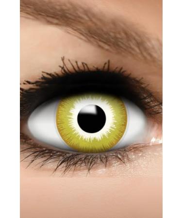 FUNZERA Avatar Halloween Contact Lenses Yellow - Pack of 2 (1 Pair) - Without Prescription - Ideal for Cosplay Carnival & Mardi Gras - Buy Online on GoSupps.com