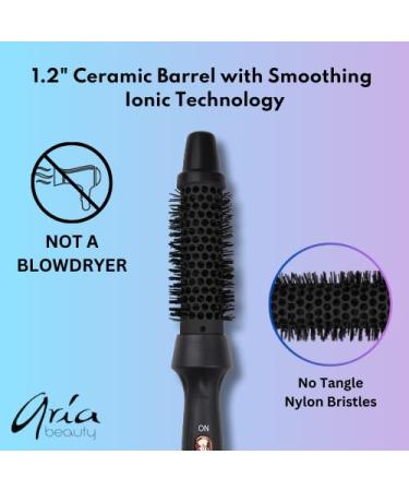 Aria Beauty Thermal Ionic Styling Brush - Lightweight Ceramic Round Brush for Perfect Blowouts - Hot Styling Brush (No Air) - Black - 1 pc - International Shipping Available - Buy Online on GoSupps.com