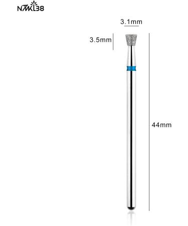 NMKL38 Tapered Diamond Nail Drill Bit Professional Cuticle Remove Tools for Acrylic Gel Nails Dry Manicure Pedicure - Buy Online on GoSupps.com
