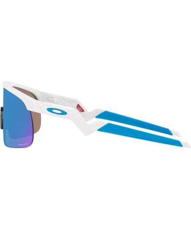 Oakley Oj9010 Resistor Rectangular Sunglasses | Polished White/Prizm Sapphire | 20 mm - Buy Online on GoSupps.com