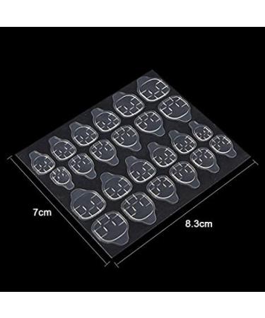Kalolary Double-Side Nail Adhesive Tabs - 10 Sheets (240pcs) + 24 Count (Pack of 10) - Transparent Flexible Adhesive for False Nails - Buy Online on GoSupps.com