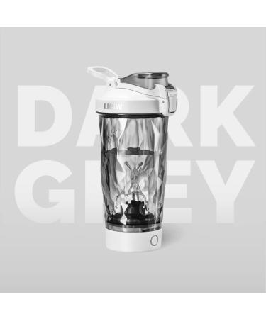 Rechargeable Electric Protein Shaker Bottle - 18oz BPA-Free Blender Cup for Gym & Home - Dark Grey - Buy Online on GoSupps.com