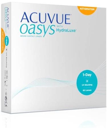 Acuvue Oasys 1-Day for Astigmatism Contact Lenses - Daily UV Protection 90 Lenses | Astigmatism Lenses 3.5 DPT Cyl -0.75 BC 8.5 - Buy Online on GoSupps.com