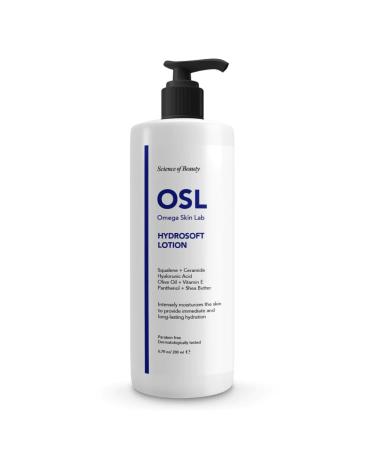 OSL Hydrosoft Lotion 200ML Nourishing Face Moisturiser Body Lotion and Face Lotion Enriched with Shea Butter Vitamin-E Olive Oil Hyaluronic Acid Ceramide Squalene