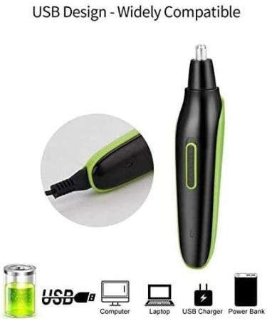 4-in-1 USB Rechargeable Nose Hair Trimmer for Men | Waterproof Ear & Eyebrow Clipper | Perfect for Travel & Family Use - Buy Online on GoSupps.com