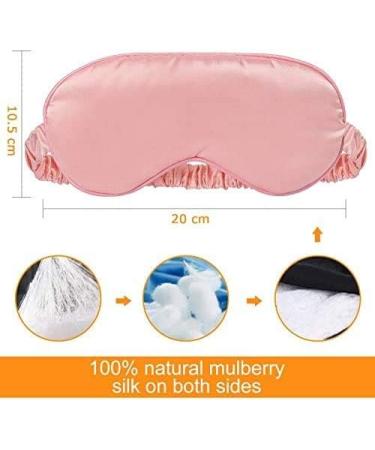 Silk-like Pink Sleep Eye Mask with Elastic Strap Headband - Lightweight & Comfortable for Men and Women, Perfect for Traveling - Buy Online on GoSupps.com