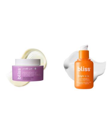 Bliss Youth Got This Moisturizer & Bright Idea Vitamin C Face Serum - Anti-Agin Skin Care - Brighten and Hydrate - Vegan Cruelty-Free