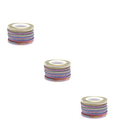 Multicolored Nail Art Striping Tape Set - 3 Set, Wide Application, Fashionable & Unique Design, Good Gifts - Random Color 2MM x 3Set - Buy Online on GoSupps.com
