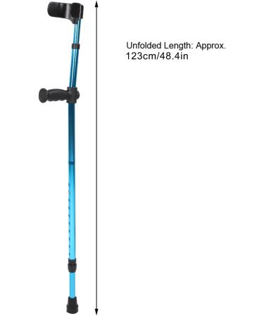 Arm Crutch 48.4in Telescopic Ergonomic Forearm Crutches with Non Skid Hand Grips Adult Crutches Arm Cuff Crutch Portable Aluminum Crutches for Seniors Disabled Elderly - Buy Online on GoSupps.com