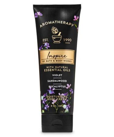 Bath & Body Works Aromatherapy INSPIRE Duo Gift Set - Violet Sandalwood Eucalyptus - Shower Gel 10 oz, Body Cream 8 oz - Buy Online on GoSupps.com