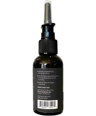 Sinus Relief Spray with Colloidal Silver - Natural Allergy & Congestion Relief - 2oz Nasal Decongestant - Clear & Thin Mucus - 100% Natural Ingredients - Buy Online on GoSupps.com