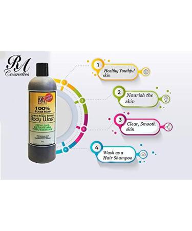 RA Cosmetics 100% African Liquid Black Soap Body Wash | Lemongrass Scent | 13 Fl Oz | Buy Internationally - Buy Online on GoSupps.com