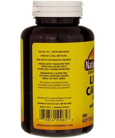 Nature's Blend Liquid Calcium 600 mg with D3 Softgels - 100 ct Pack of 6 - Buy Online on GoSupps.com