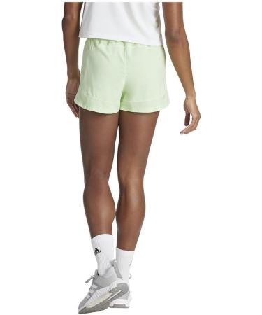Buy adidas Women's Pacer Training 3-Stripes Woven High-Rise Shorts - 3 Inch Casual Fit in Semi Green Spark/White | International Shipping Available - Buy Online on GoSupps.com