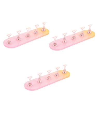 FRCOLOR 3 Sets Nail Practice Holder Nail Stands for Nail Painting Diy Display Stands for False Nail Tip Practice Nail Display Ear Piercing Kit Plastic Storage Box Manicure