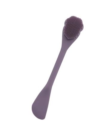 VYIBPDY Facial Cleansing Brush 2 in 1 Silicone Face Mask Brush and Face Scrubber Face Brush for Exfoliation Makeup Removal Mud Clay Body Lotion (Purple)