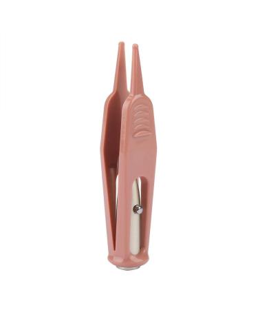 Baby Nose Cleaning Tweezers  Round-Head Baby Ear Nose Navel Cleaner Clip Tool with LED Light  Plastic Plier for Toddler Booger