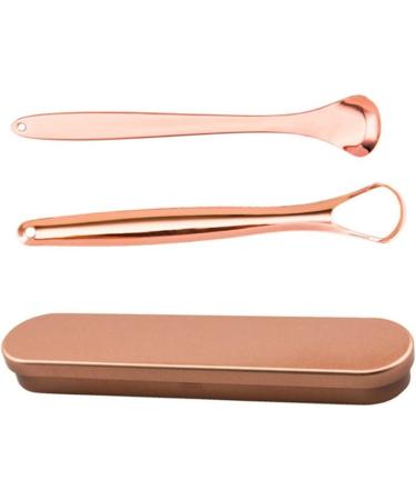 Stainless Steel Tongue Scraper Set - 3pcs Dental Cleaner Tool with Case for Oral Hygiene - Buy Online on GoSupps.com