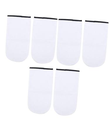 minkissy Gel Gloves 6 Pairs Paraffin Wax Gloves Cold Gloves Skin Care Gloves Bath Gloves Moisturizing Gloves Soft Cotton Gloves for Sleeping Hand Treatment Mitts Gel Keep Warm White