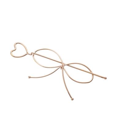 minkissy Hair Claw Clips for Women Wedding Hair Clip Hair Barrettes for Girls Brides Hair Hollow- Out Hair Stick Girls Hair Barrettes Hollow-out Hair Stick Hollow-out Hairpin Bow Tie Miss
