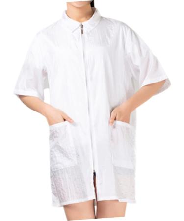 minkissy Hair Hair dye Short Sleeve Salon Vest Hair Stylist Jacket Custom Barber Jackets Salon Jacket pet Hair dye Woman Hair Dye Clothes Work Cloth Men and Women White Baking Oil - Buy Online on GoSupps.com