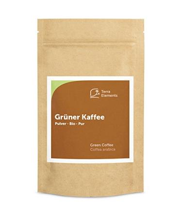 Terra Elements Organic Green Coffee Powder 200 g I Coffea arabica I From unroasted coffee beans I 100% pure I Vegan I Raw food