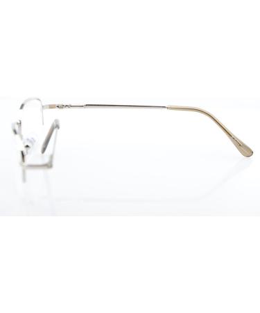 Eyekepper Classic Metal Half-Rim Reading Glasses - Spring Hinges - Silver +0.75 | Stylish & Comfortable Eyewear - Buy Online on GoSupps.com
