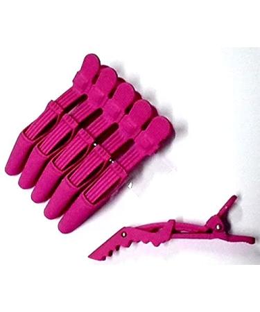 FP Shark clips - hair clips - compartment clamps - hair cutting clips - 6 pcs.- Color (s) of your choice - from German hairdressing needs dealer!(pink)