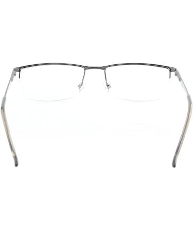 Eyekepper Half-Rim Reading Glasses with Spring Hinges +0.50 Gunmetal - Unisex Readers - Buy Online on GoSupps.com