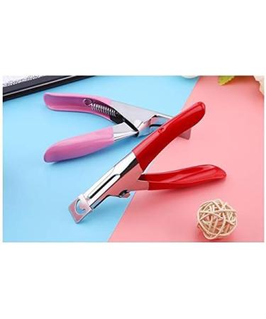 PSGS 2 Colors U-Shaped False Tips Trimmer Manicure Cutter Tool Stainless Steel Acrylic UV Gel False Nail Tip Clipper Scissors (Color : Pink) - Buy Online on GoSupps.com