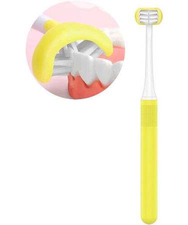 Suicra Three-Sided Soft Toothbrush for Oral Hygiene - Green | Long Handle Teeth Massage Cleaning Tool - Buy Online on GoSupps.com