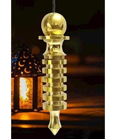 Jet Quality 6 Plate Ring Brass & Plated Metal Isis Pendulum - Healing Dowsing Tool A++ | Shop Internationally - Buy Online on GoSupps.com