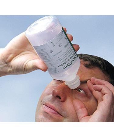 HypaClens Emergency Sterile Saline Solution Eye Wash Bottle (500 ml) - 0.9% Sodium Chloride Solution (Pack of 2) 500 ml (Pack of 2) - Buy Online on GoSupps.com