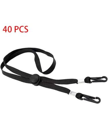 Huhebne 40 Pcs Key Band Holder for Face Masks & Glasses - Anti-Losing Neck Strap for Unisex Women Men & Children - Black - Buy Online on GoSupps.com