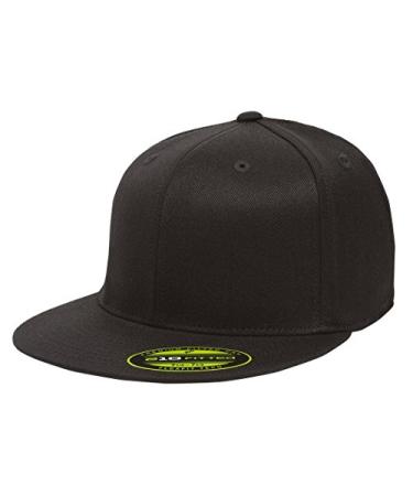 Flexfit Original Blank Flatbill Premium Fitted 210 Hat XX-Large Black