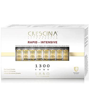 Labo Crescina Transdermic RAPID-INTENSIVE for hair growth 1300 Men 40 ampoules for hair growth
